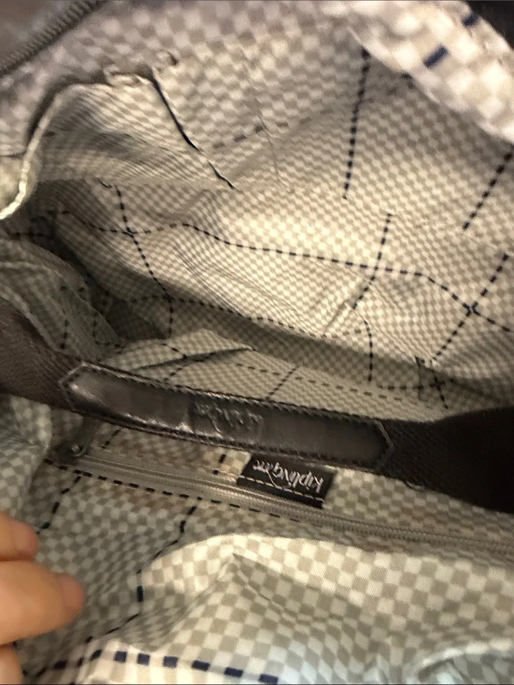 Kipling Black Duffel Bag with Monkey Keychain
